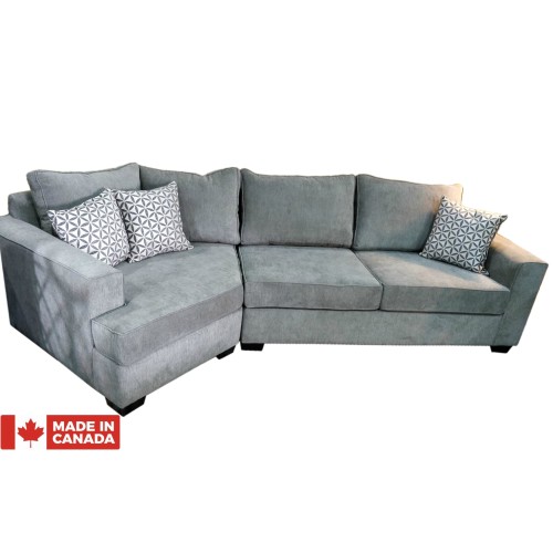 Mission Fabric Condo Sectional with cuddle corner